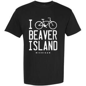 I Love Biking Beaver Island Michigan Garment-Dyed Heavyweight T-Shirt