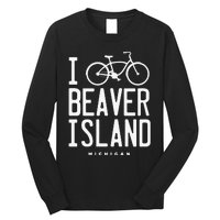 I Love Biking Beaver Island Michigan Long Sleeve Shirt