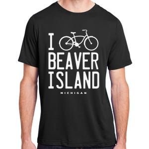 I Love Biking Beaver Island Michigan Adult ChromaSoft Performance T-Shirt