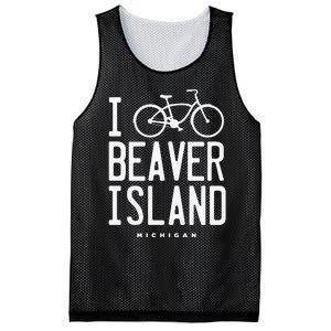 I Love Biking Beaver Island Michigan Mesh Reversible Basketball Jersey Tank