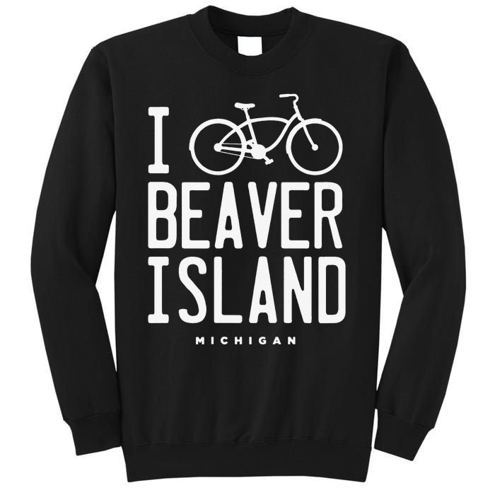 I Love Biking Beaver Island Michigan Tall Sweatshirt