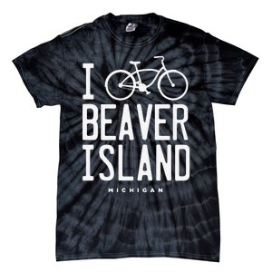 I Love Biking Beaver Island Michigan Tie-Dye T-Shirt