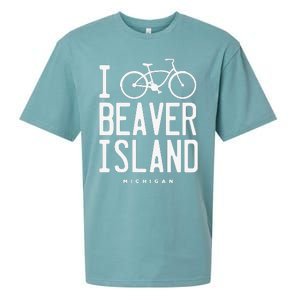 I Love Biking Beaver Island Michigan Sueded Cloud Jersey T-Shirt