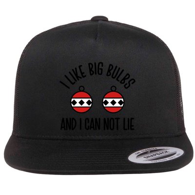 I Like Big Bulbs And I Can Not Lie Funny Christmas Balls Gift Flatbill Hat