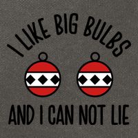 I Like Big Bulbs And I Can Not Lie Funny Christmas Balls Gift Cotton Canvas Backpack