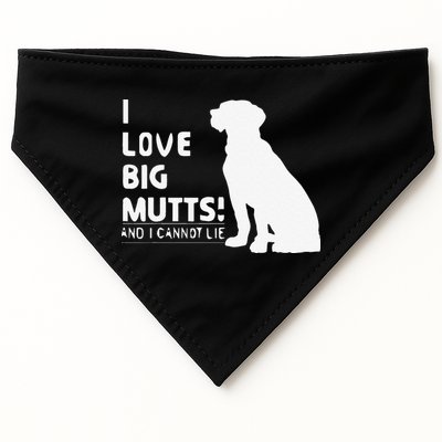 I Love Big Mutts And I Cannot Lie Funny Dog Lover Gift USA-Made Doggie Bandana