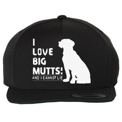 I Love Big Mutts And I Cannot Lie Funny Dog Lover Gift Wool Snapback Cap