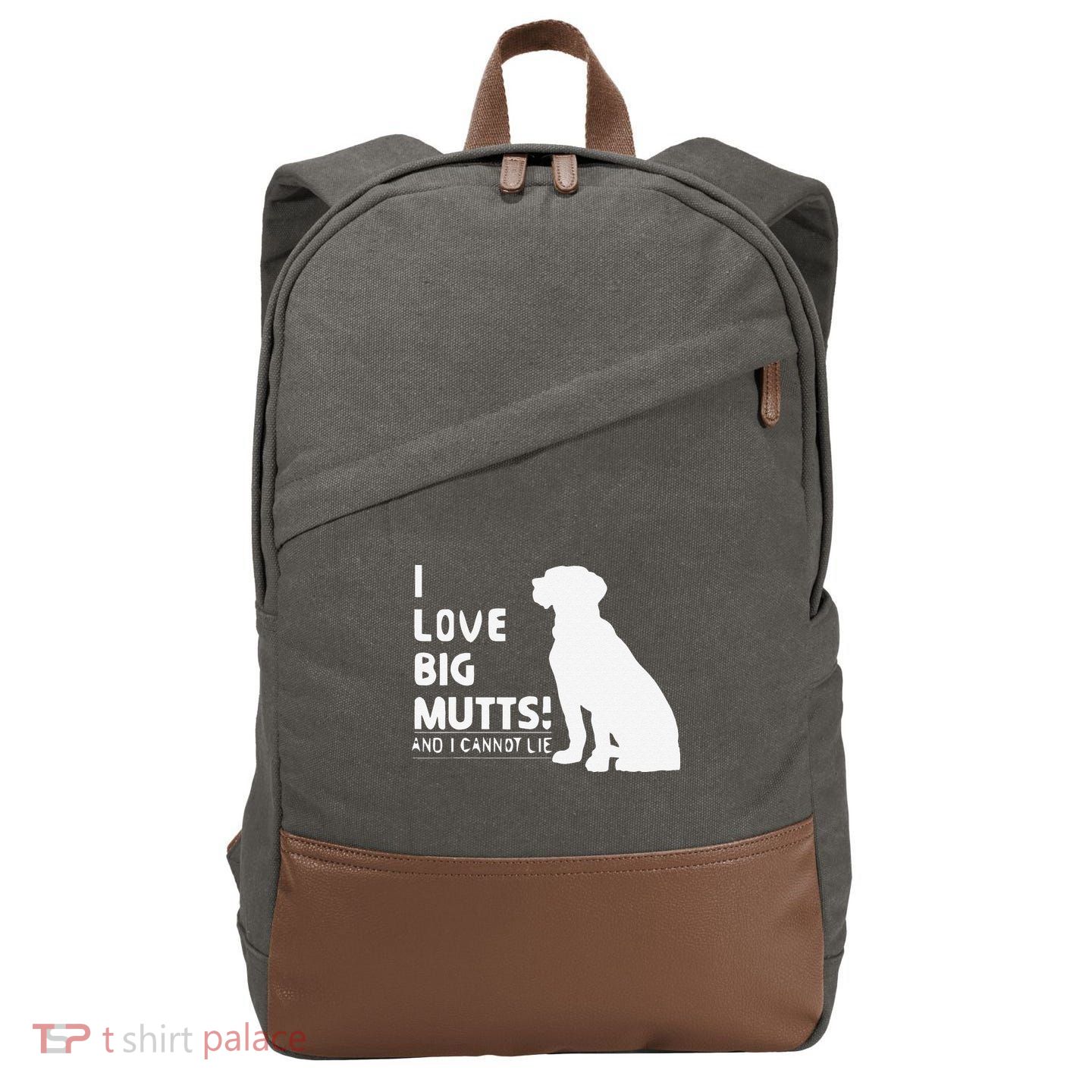 I Love Big Mutts And I Cannot Lie Funny Dog Lover Gift Cotton Canvas Backpack