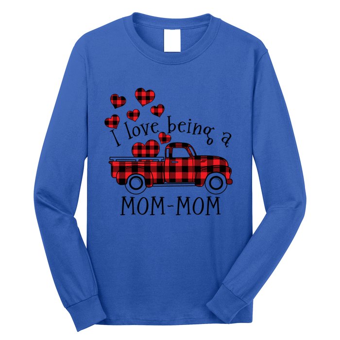 I Love Being A Momcute Giftmom Red Truck With Heart Valentine's Day Gift Long Sleeve Shirt