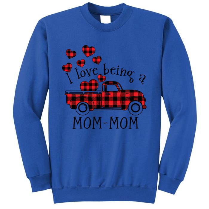 I Love Being A Momcute Giftmom Red Truck With Heart Valentine's Day Gift Sweatshirt