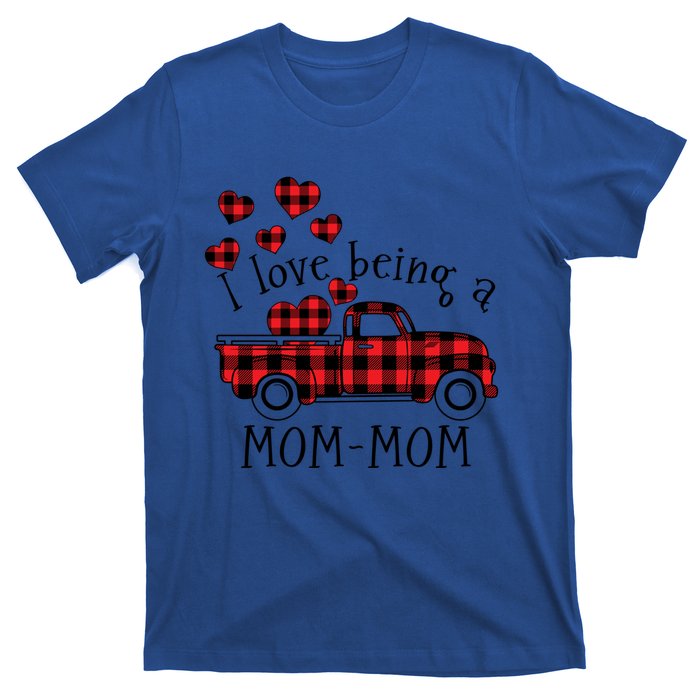 I Love Being A Momcute Giftmom Red Truck With Heart Valentine's Day Gift T-Shirt