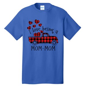 I Love Being A Momcute Giftmom Red Truck With Heart Valentine's Day Gift Tall T-Shirt