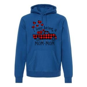 I Love Being A Momcute Giftmom Red Truck With Heart Valentine's Day Gift Premium Hoodie