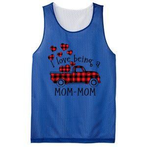 I Love Being A Momcute Giftmom Red Truck With Heart Valentine's Day Gift Mesh Reversible Basketball Jersey Tank