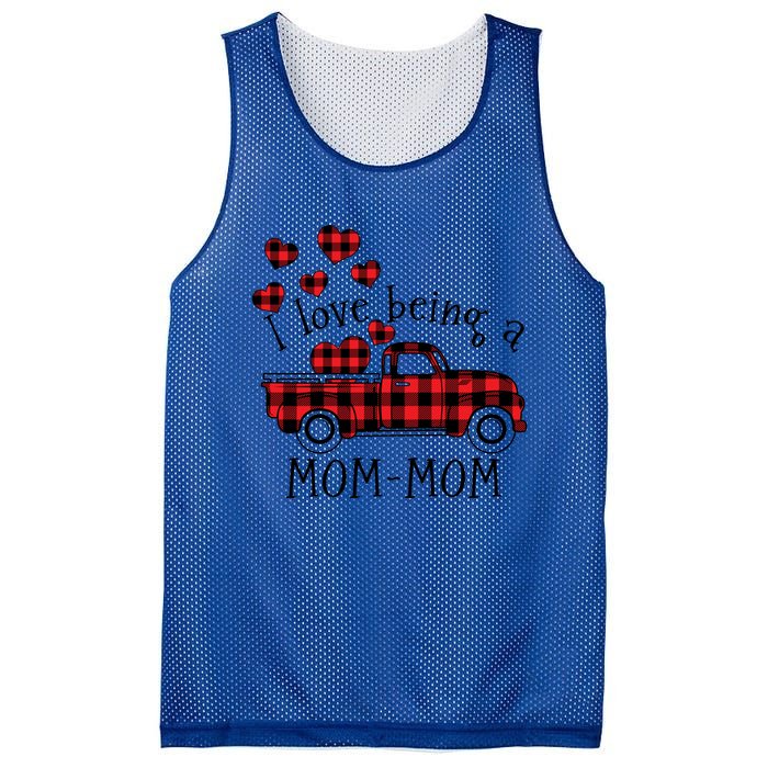 I Love Being A Momcute Giftmom Red Truck With Heart Valentine's Day Gift Mesh Reversible Basketball Jersey Tank