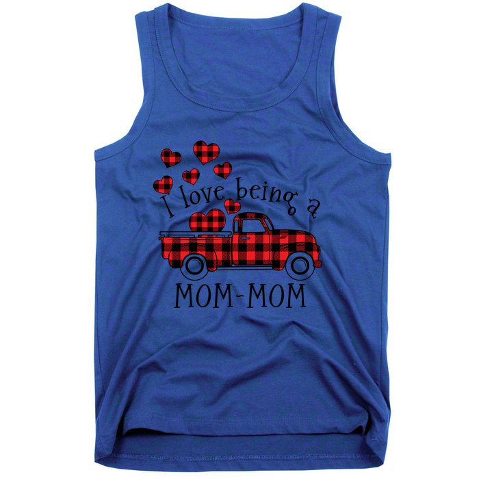 I Love Being A Momcute Giftmom Red Truck With Heart Valentine's Day Gift Tank Top