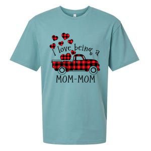 I Love Being A Momcute Giftmom Red Truck With Heart Valentine's Day Gift Sueded Cloud Jersey T-Shirt