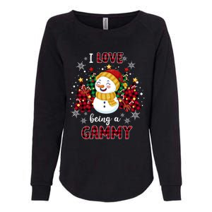 I Love Being A Gammy Snow Christmas Tree Xmas Gift Womens California Wash Sweatshirt