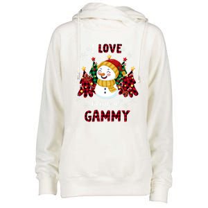 I Love Being A Gammy Snow Christmas Tree Xmas Gift Womens Funnel Neck Pullover Hood