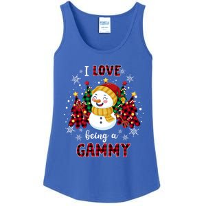 I Love Being A Gammy Snow Christmas Tree Xmas Gift Ladies Essential Tank