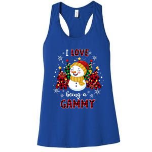 I Love Being A Gammy Snow Christmas Tree Xmas Gift Women's Racerback Tank