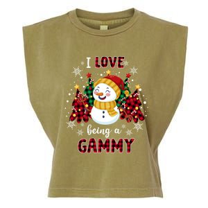 I Love Being A Gammy Snow Christmas Tree Xmas Gift Garment-Dyed Women's Muscle Tee