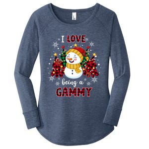 I Love Being A Gammy Snow Christmas Tree Xmas Gift Women's Perfect Tri Tunic Long Sleeve Shirt