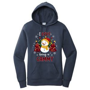 I Love Being A Gammy Snow Christmas Tree Xmas Gift Women's Pullover Hoodie