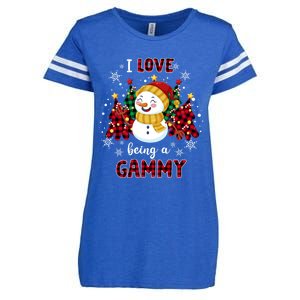 I Love Being A Gammy Snow Christmas Tree Xmas Gift Enza Ladies Jersey Football T-Shirt