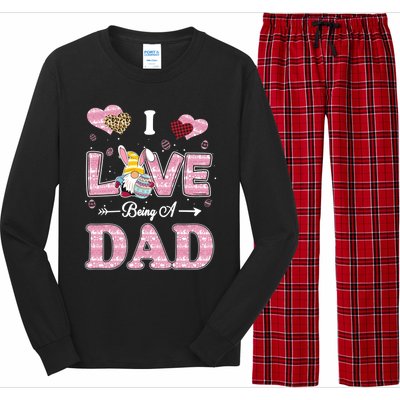 I Love Being Dad Easter Gnome Family Matching Gift Long Sleeve Pajama Set