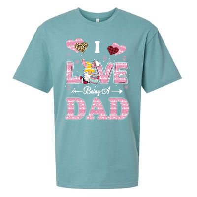 I Love Being Dad Easter Gnome Family Matching Gift Sueded Cloud Jersey T-Shirt