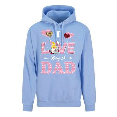 I Love Being Dad Easter Gnome Family Matching Gift Unisex Surf Hoodie