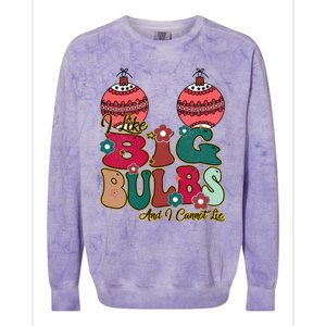 I Like Big Bulbs I Can Not Lie Christmas Couple Matching Cute Gift Colorblast Crewneck Sweatshirt