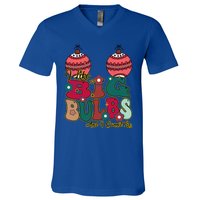 I Like Big Bulbs I Can Not Lie Christmas Couple Matching Cute Gift V-Neck T-Shirt