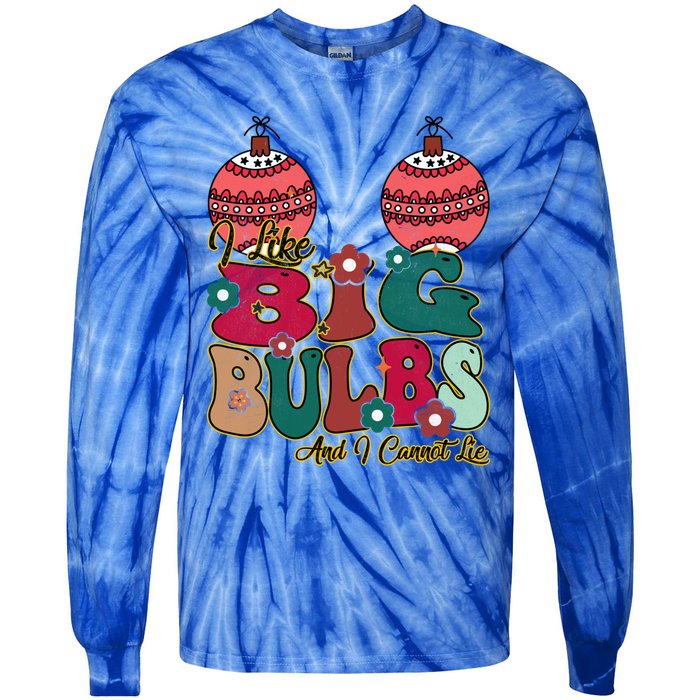 I Like Big Bulbs I Can Not Lie Christmas Couple Matching Cute Gift Tie-Dye Long Sleeve Shirt