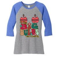 I Like Big Bulbs I Can Not Lie Christmas Couple Matching Cute Gift Women's Tri-Blend 3/4-Sleeve Raglan Shirt