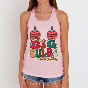 I Like Big Bulbs I Can Not Lie Christmas Couple Matching Cute Gift Women's Knotted Racerback Tank