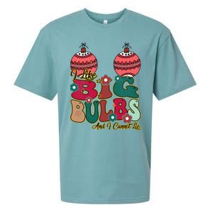 I Like Big Bulbs I Can Not Lie Christmas Couple Matching Cute Gift Sueded Cloud Jersey T-Shirt