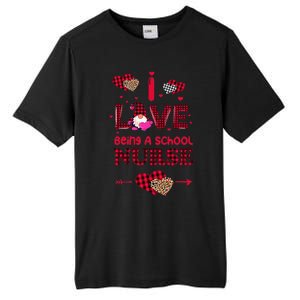 I Love Being A School Nurses Teacher Valentines Day Gnome Tall Fusion ChromaSoft Performance T-Shirt