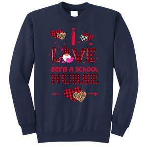 I Love Being A School Nurses Teacher Valentines Day Gnome Sweatshirt