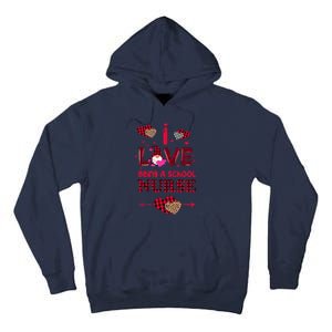 I Love Being A School Nurses Teacher Valentines Day Gnome Tall Hoodie