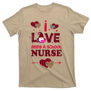 I Love Being A School Nurses Teacher Valentines Day Gnome T-Shirt