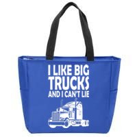 I Like Big Trucks And I CanT Lie Gift Zip Tote Bag