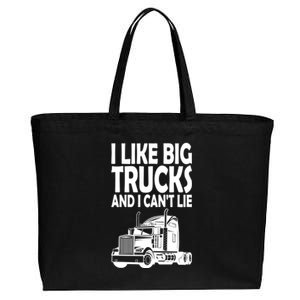 I Like Big Trucks And I CanT Lie Gift Cotton Canvas Jumbo Tote