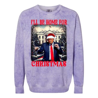 I Ll Be Home For Christmas Trump Colorblast Crewneck Sweatshirt