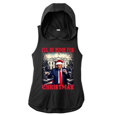 I Ll Be Home For Christmas Trump Ladies PosiCharge Tri-Blend Wicking Draft Hoodie Tank