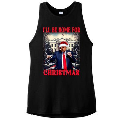 I Ll Be Home For Christmas Trump Ladies PosiCharge Tri-Blend Wicking Tank