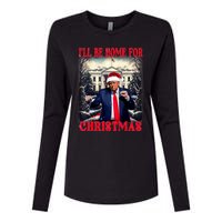 I Ll Be Home For Christmas Trump Womens Cotton Relaxed Long Sleeve T-Shirt