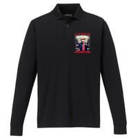 I Ll Be Home For Christmas Trump Performance Long Sleeve Polo