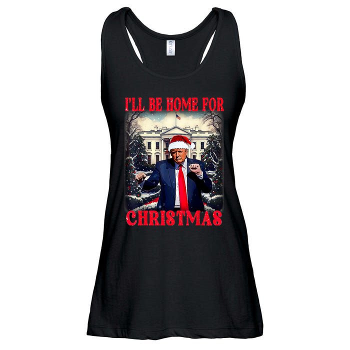 I Ll Be Home For Christmas Trump Ladies Essential Flowy Tank